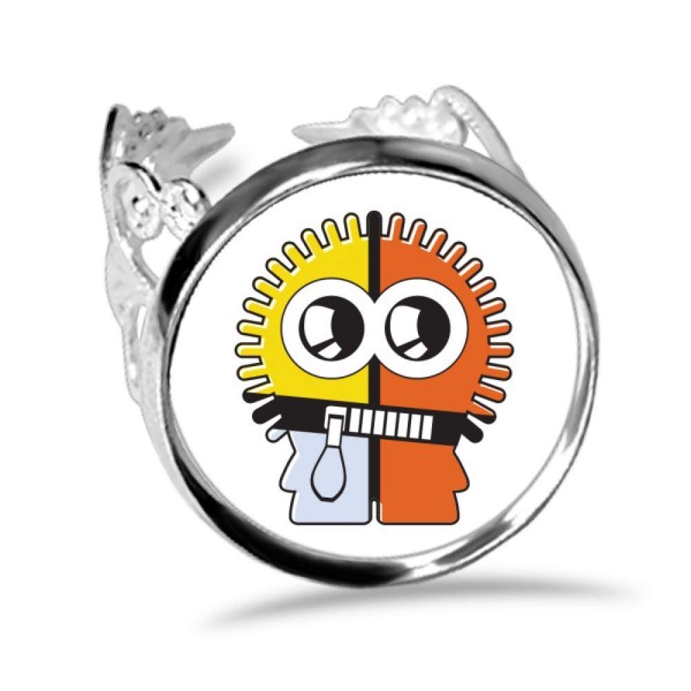 Universe And Alien Tricolor Alien Ring Adjustable Love Wedding Engagement