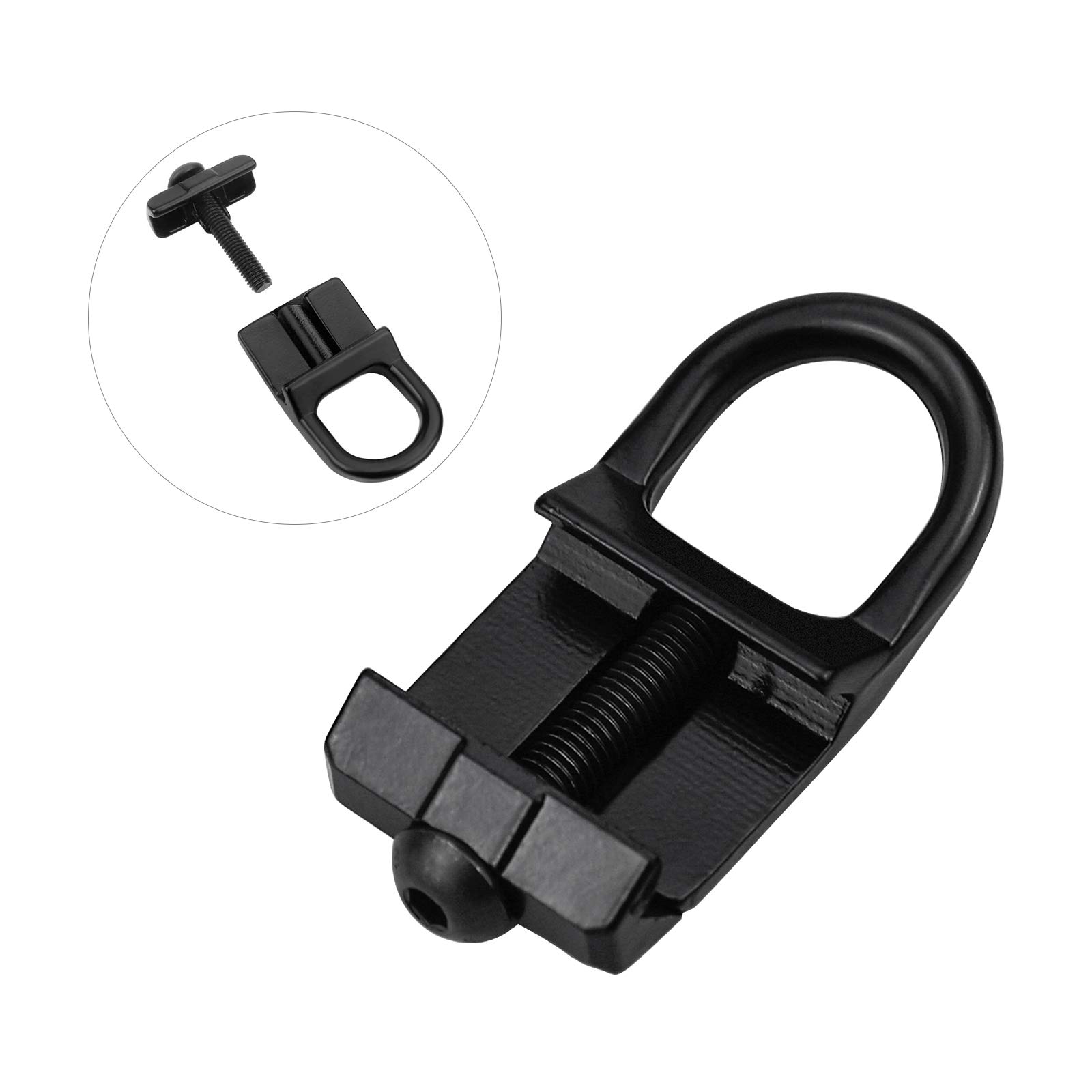 Clip Tattica con Passante, 2 Pezzi Anello Adattatore per Imbracatura per Montaggio su 20mm Rail Picatinny, Punto di Attacco Rotaia per Caccia Tattica
