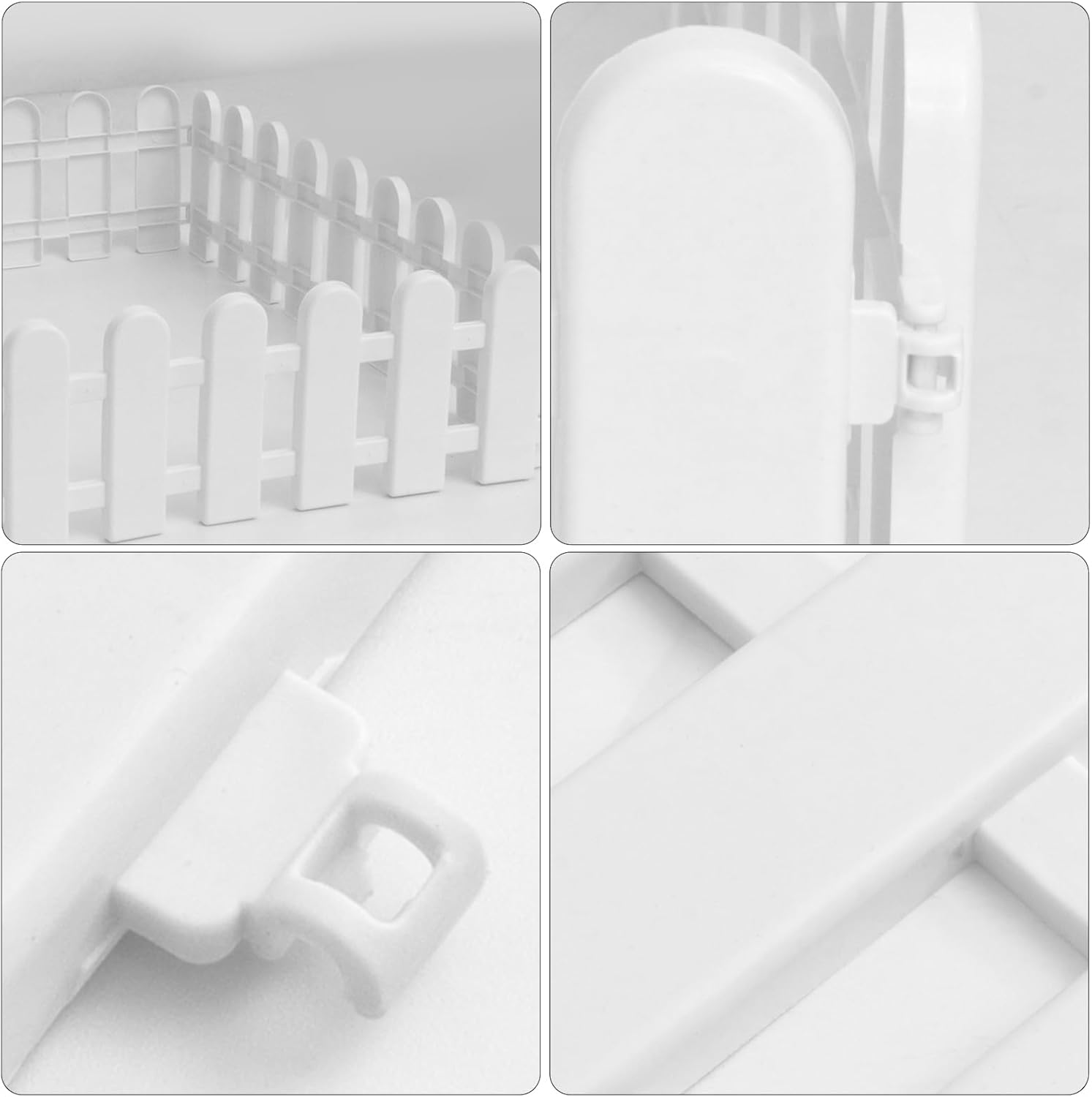 5pcs Garden Plastic Fence Pickets Indoor Outdoor Protective Guard Edging Decor White Miniature Indoor Garden Border Grass Lawn Edge Fence 50x13cm