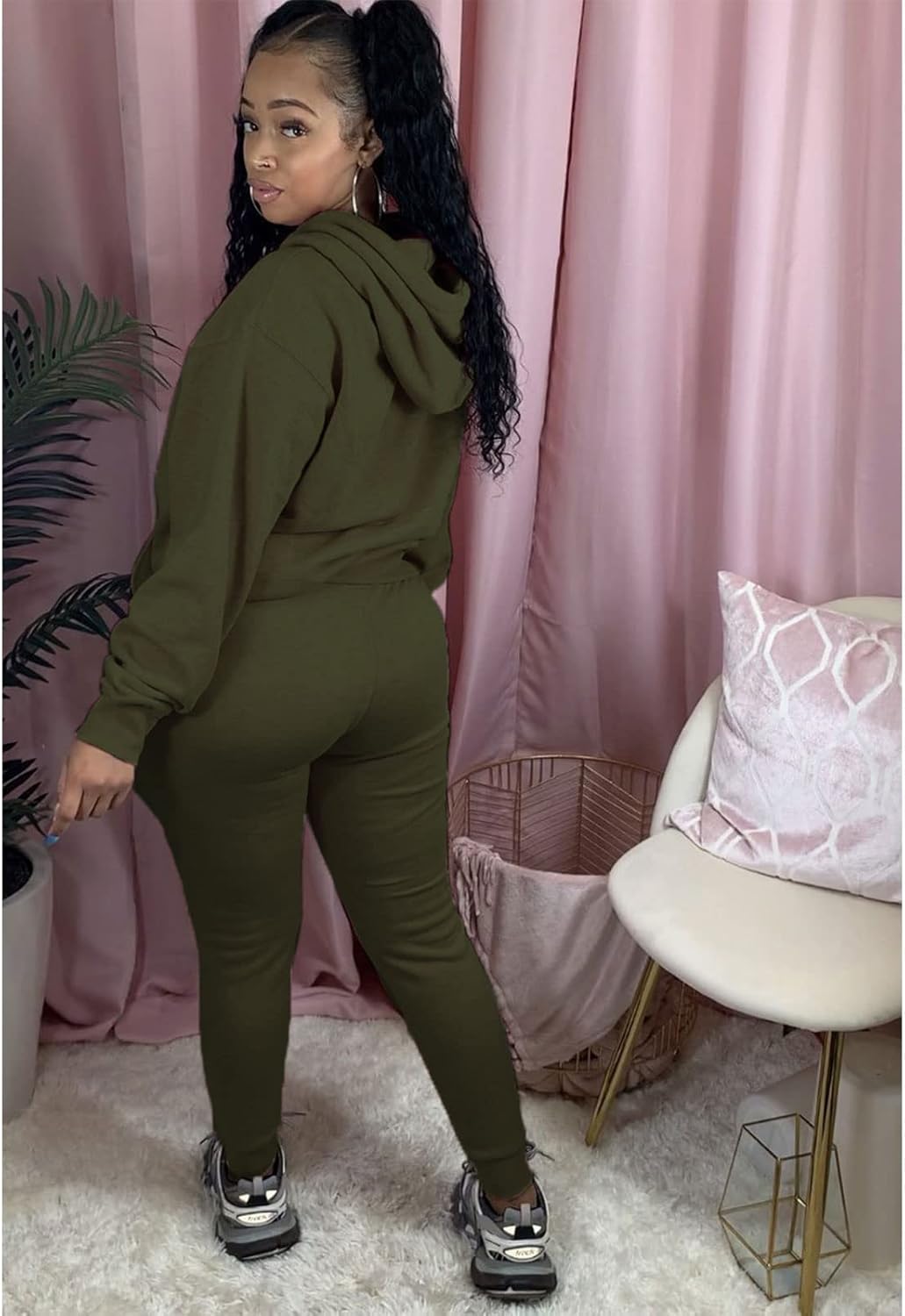 KANSOON Sweatsuits for Women Set 2 Piece Outfits Long Sleeve Hoodie Top and Jogger Pants Tracksuit - Image 5