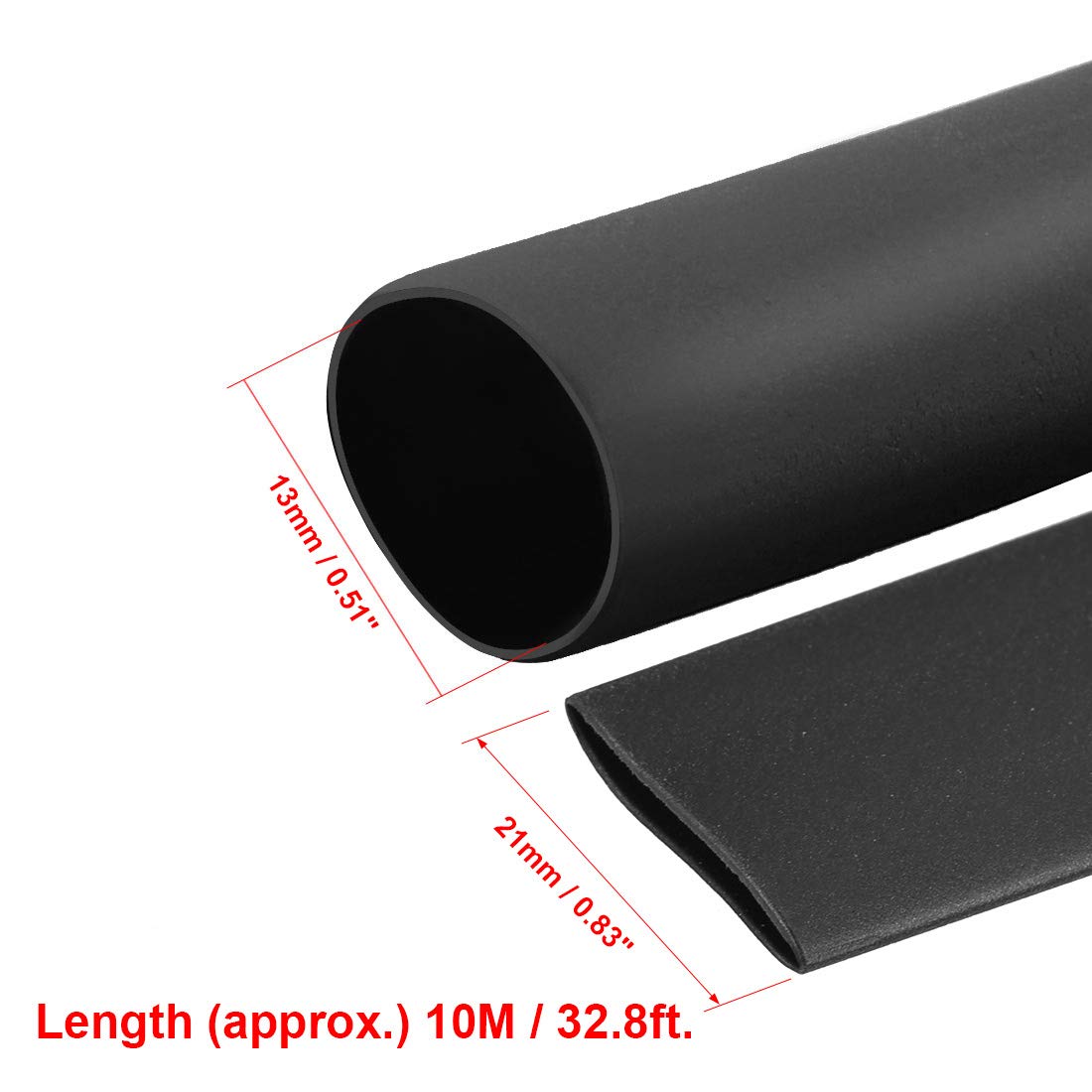 Gaine Thermorétractable WOER 2:1, Diam. 1 Mm, Transparent, 1 à 10 Mètres