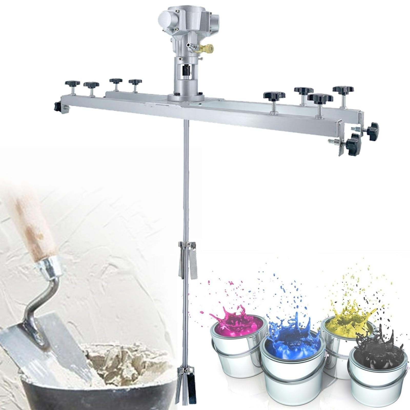 SBCGFY Ibc Air Agitator,Pneumatic Tank Mixer Machine,Paint Stirring Machine,Folding Propeller,With Support Hanger,For Ink Dissolver Agitator,5Cylinders