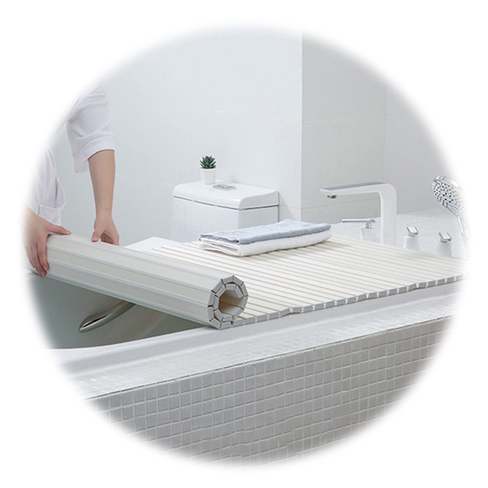 Tabla de almacenamiento para baño tipo spa con cubierta aislante de 8 tamaños