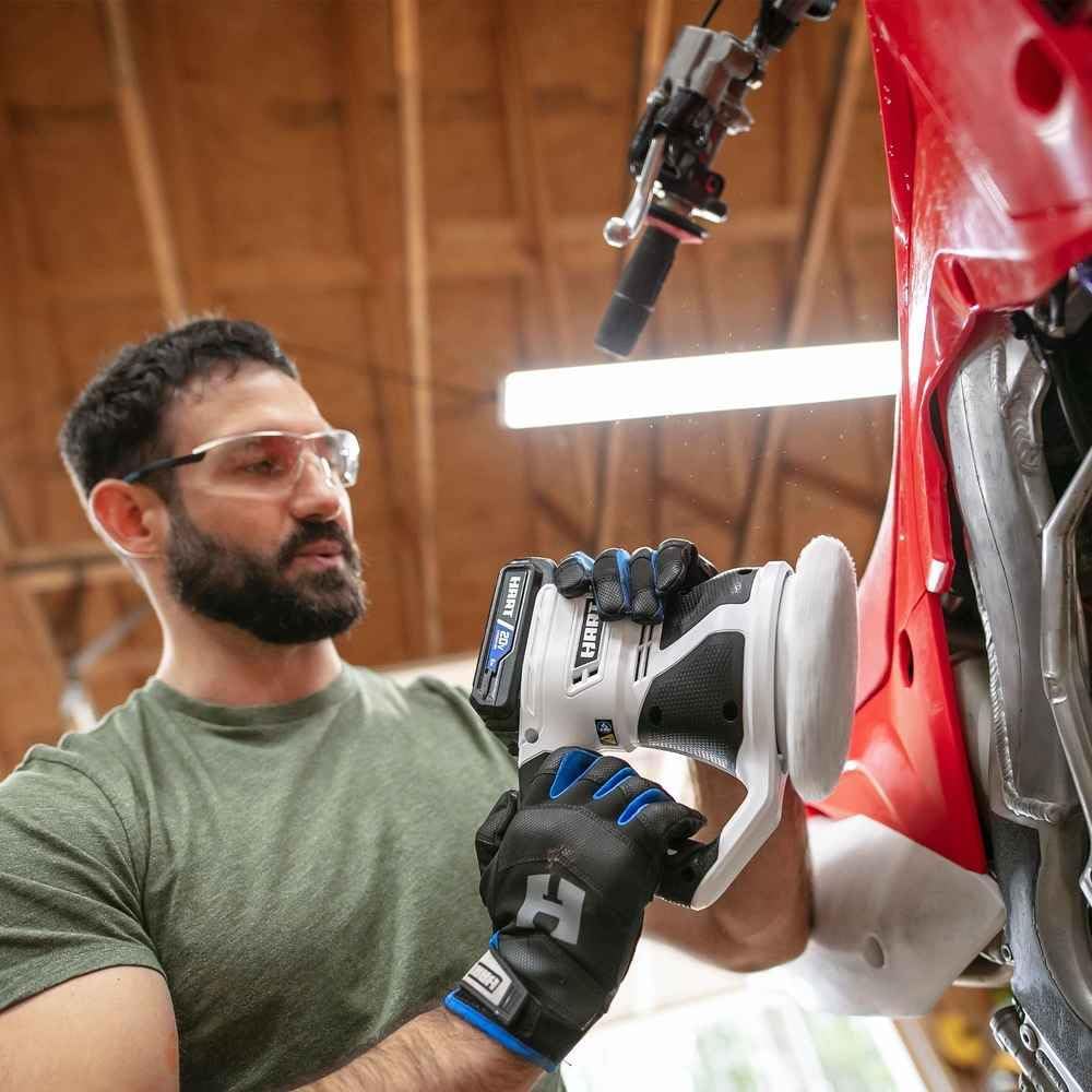 Hart 6 Inch Random Orbit Buffer, Compact and Powerful (BATTERY AND CHARGER NOT INCLUDED)