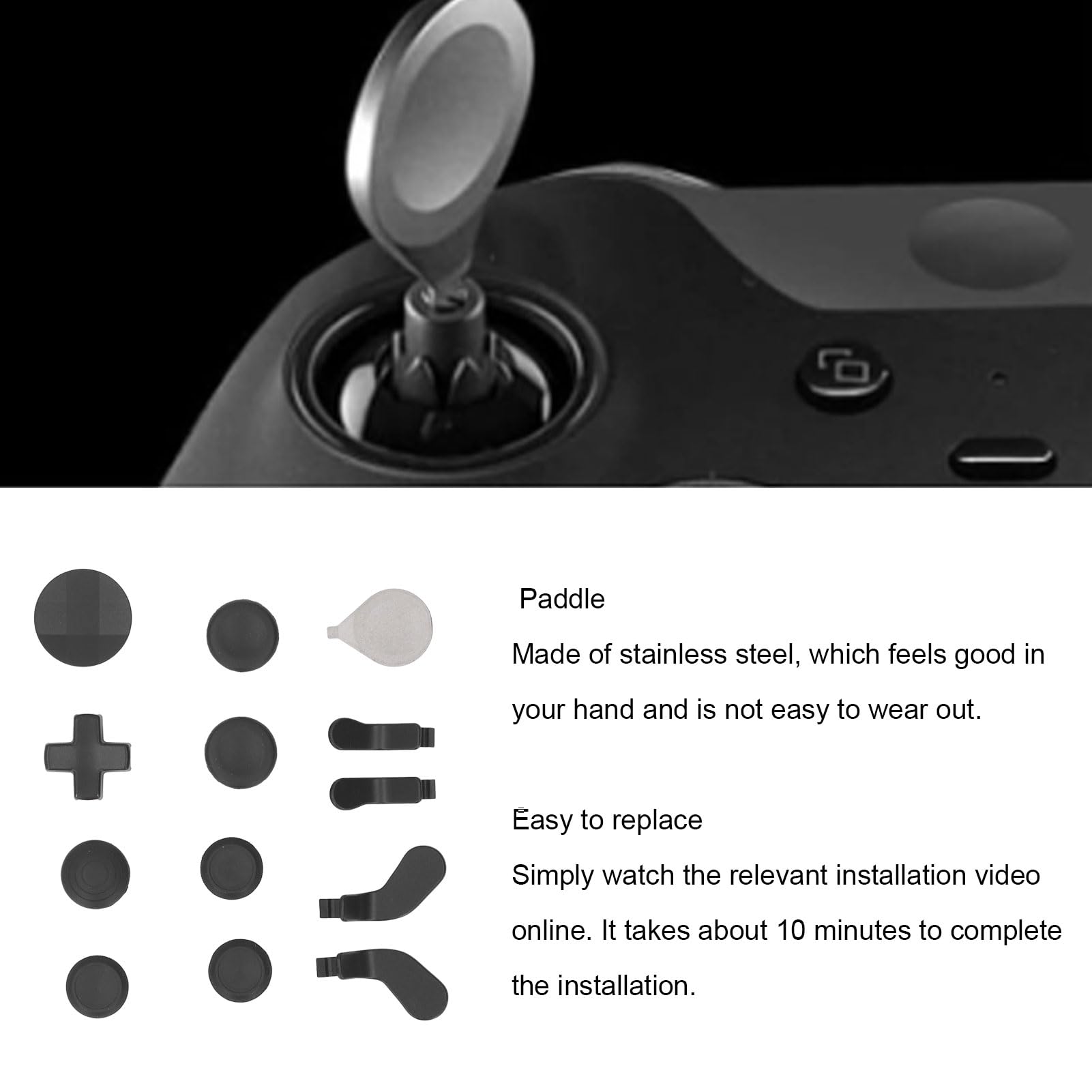 Pack Complet de Composants pour Manette X Box Série 2/série 2 Core – Accessoires Comprenant 6 Manettes, 4 Palettes, 2 D Pad, 1 Station de Charge, 1 Outil, 1 étui de Transport
