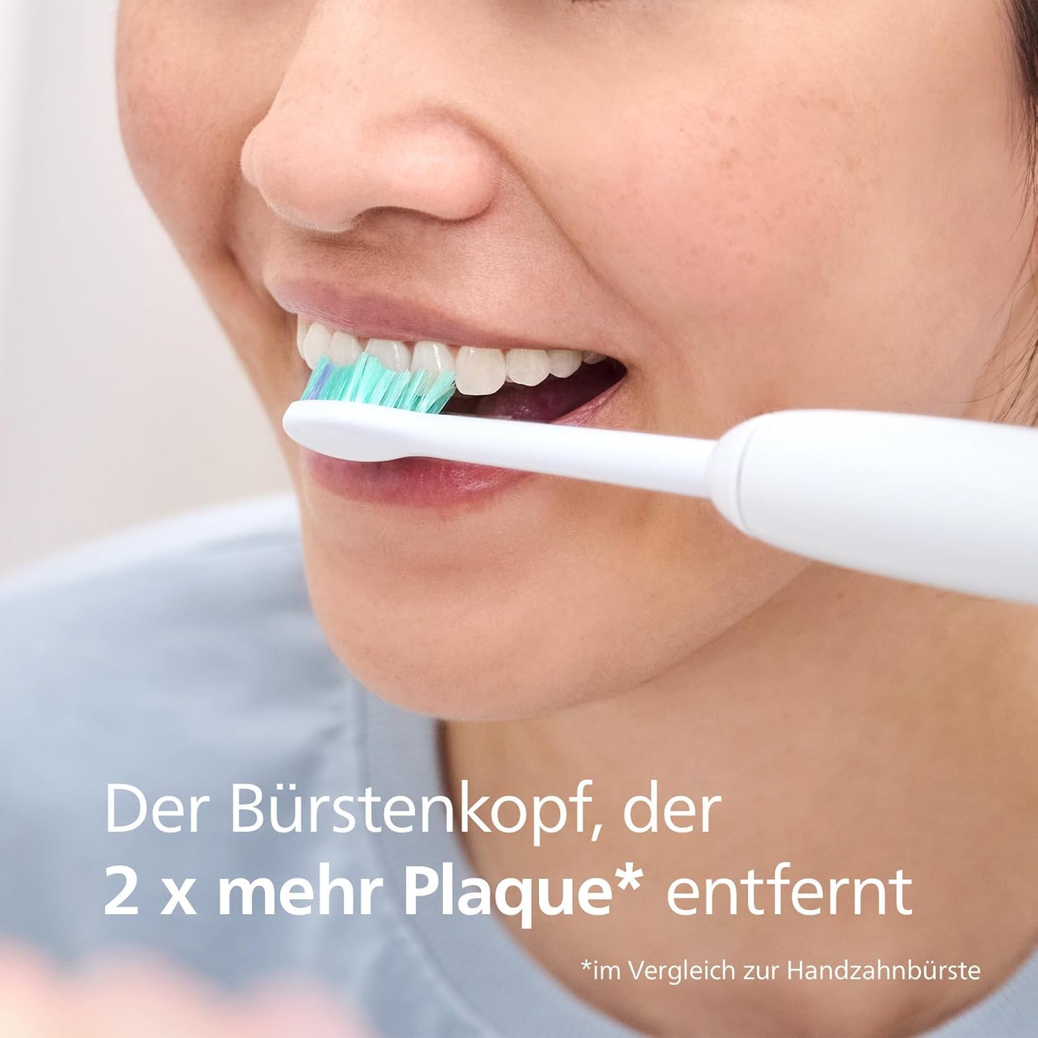 Philips Sonicare 3100 elektrische Zahnbürste, Schallzahnbürste, Zweierpack, Weiß + Philips Sonicare C1 ProResults, Original Ersatzbürstenköpfe, Weiß, 4er-Pack