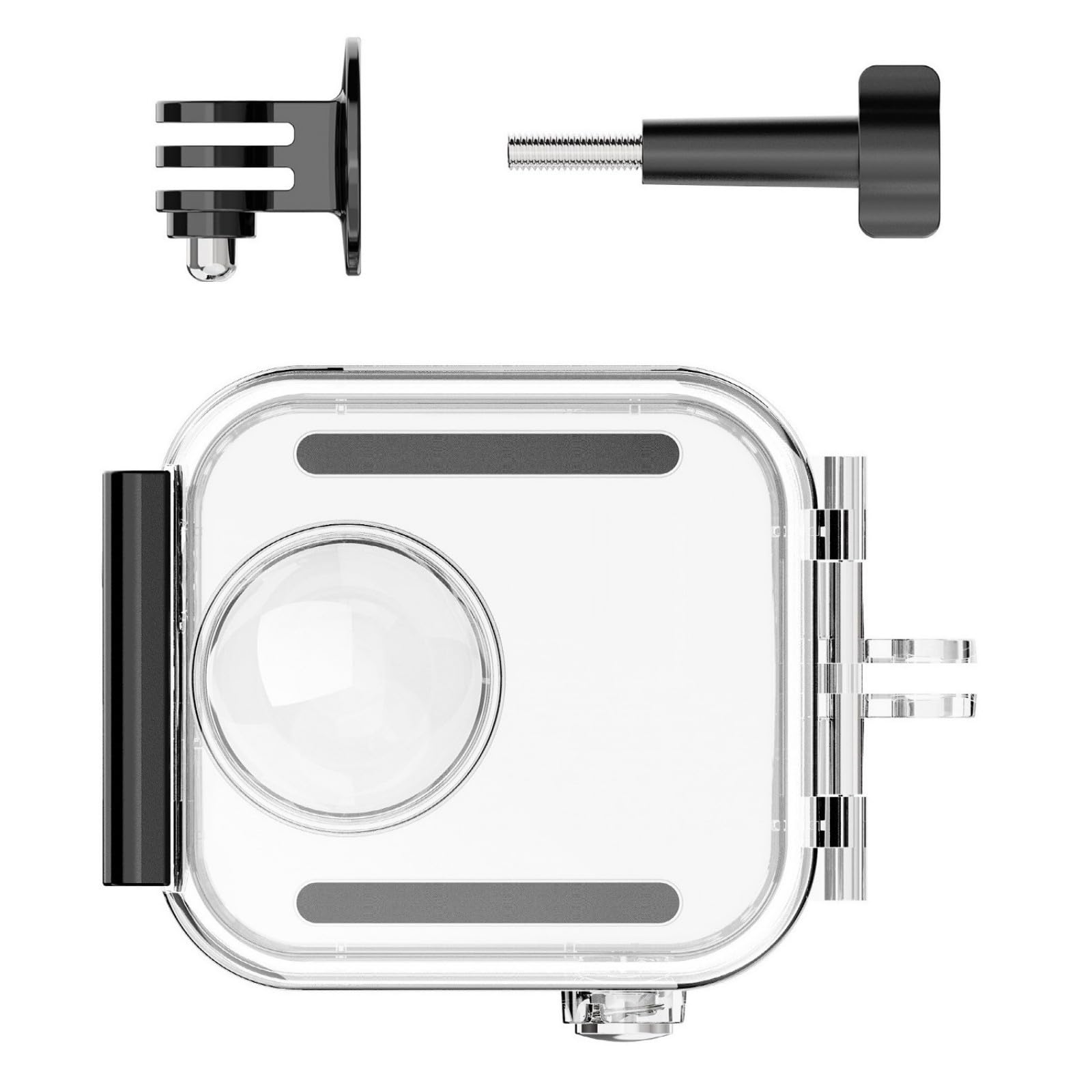 Boîtier sous-marin transparent pour caméras d'action, étui de plongée améliore le design résistant aux chocs, capture de scène dynamique, coque de protection transparente pour appareils photo