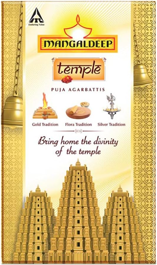 Mangaldeep Temple 3in1 Agarbatti Incense Stick - Experience The Divinity of Temple