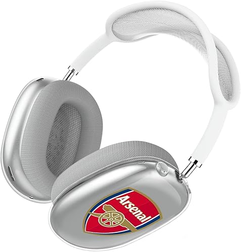 Miniatura 2 de Head Case Designs Funda de gel suave con licencia oficial del Arsenal FC con logotipo liso compatible con Apple AirPods Max