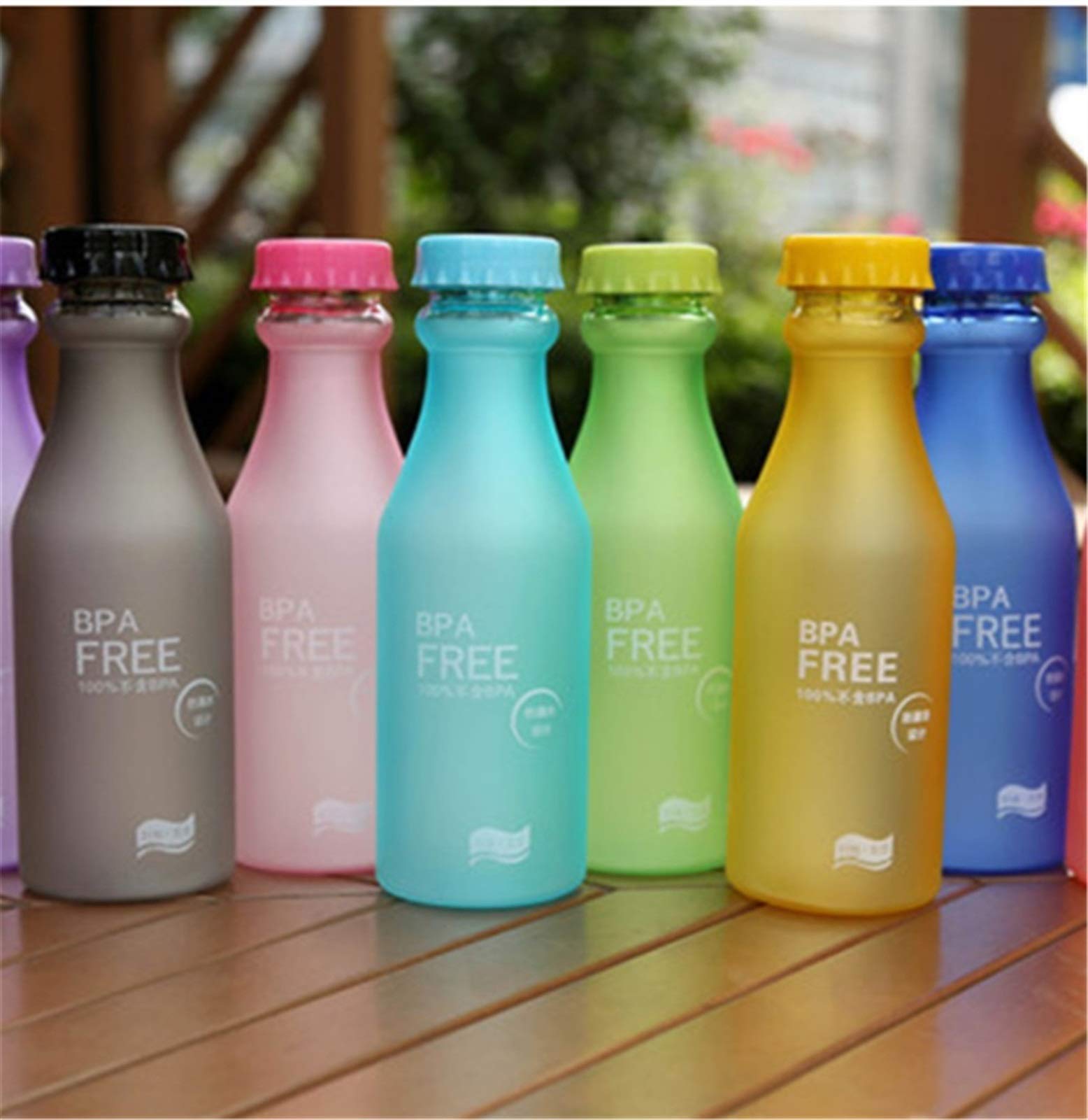 550 ml Bonbonfarbene BPA-freie Wasserflaschen Auslaufsicherer Trinkbecher Wasserkocher Outdoor-Sportwasserflasche Für TRunning Camping