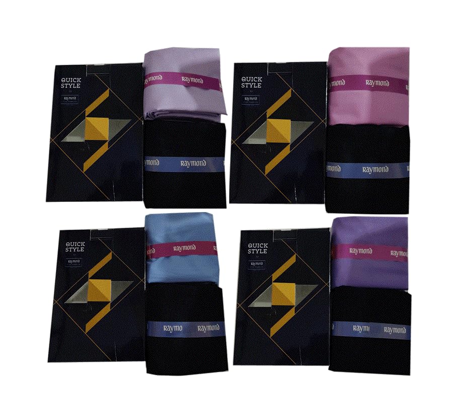 raymond fabrics Raymond Quick Style Men's Premium Fabric Combo Pack,Unstitched Trouser and Shirt Material (Pack of 04)-picture-30