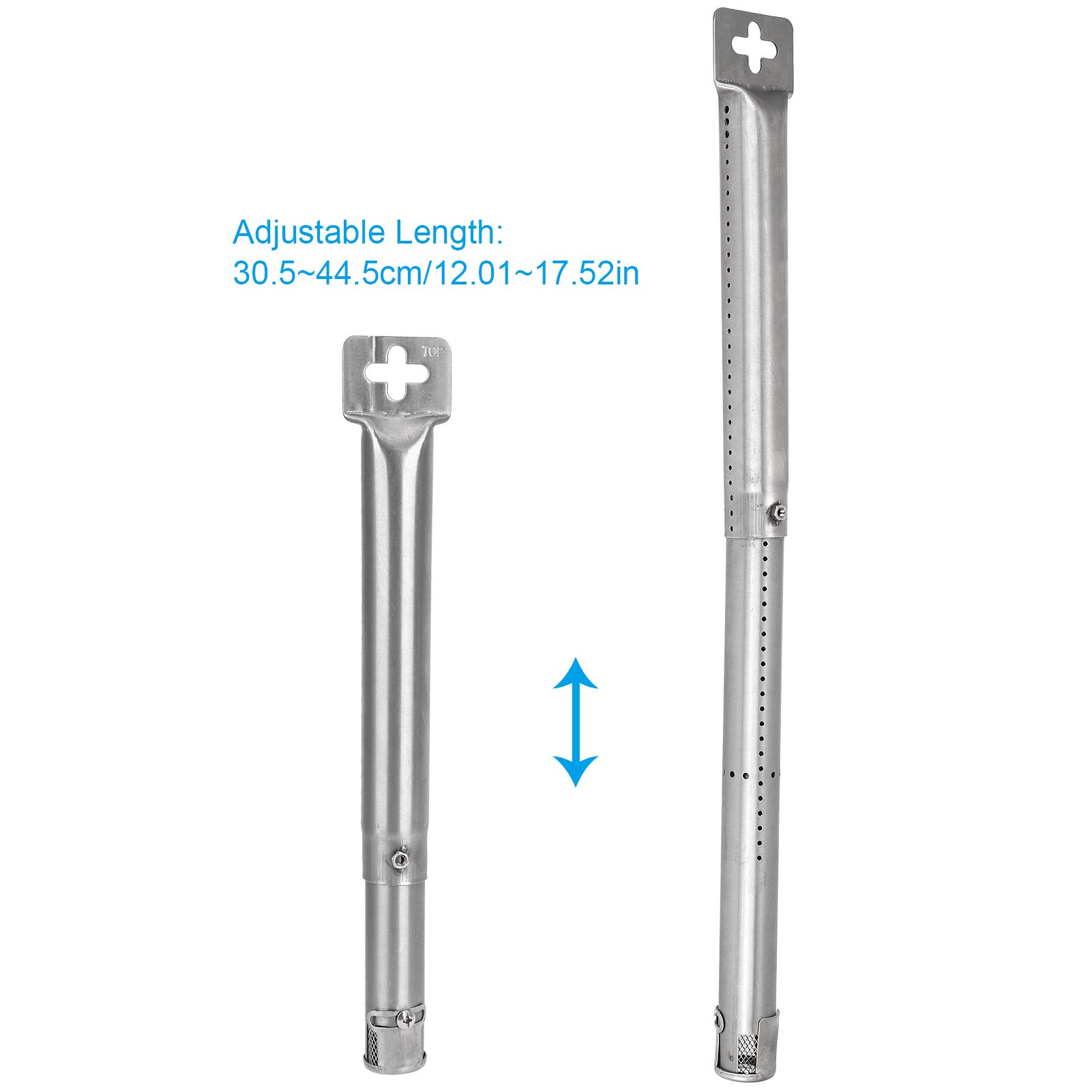 CCYLEZ Tubo per Griglia Ricambio, Regolabile 30.5-44.5cm, per Grigliate