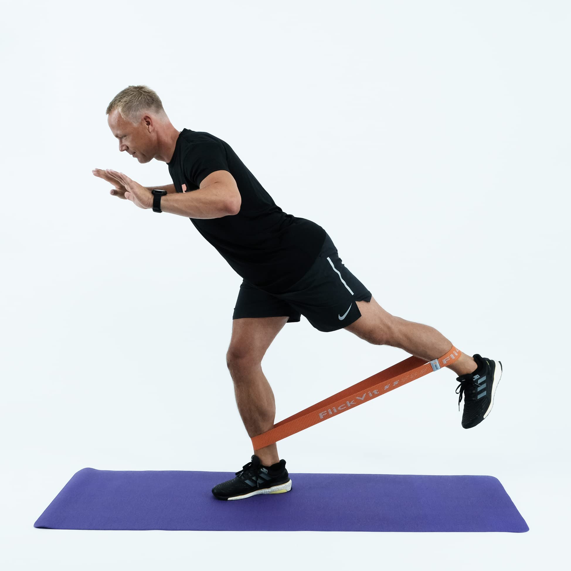 Set di fasce fitness Health (1 e 2), fascia fitness in tessuto, per trazioni, fasce di resistenza, fascia elastica sportiva, set Theraband