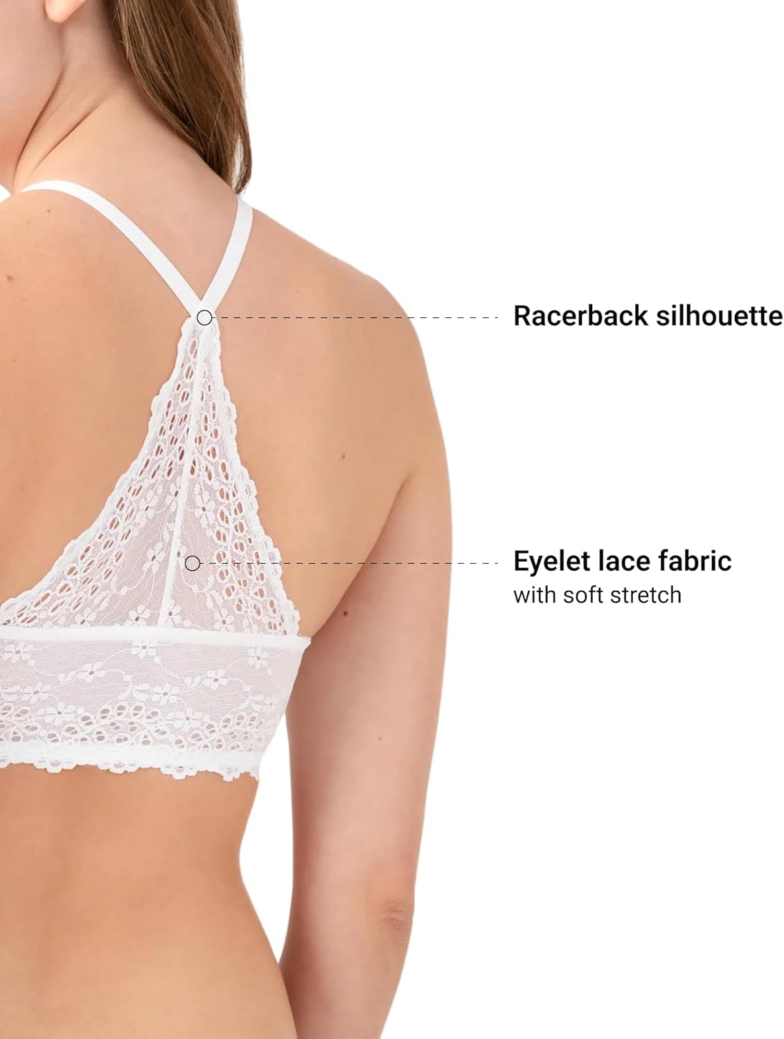 b.tempt'd by Wacoal Women's Inspired Eyelet Lightly Padded Front Close Racerback T-Shirt Bra, 953219 - Image 4