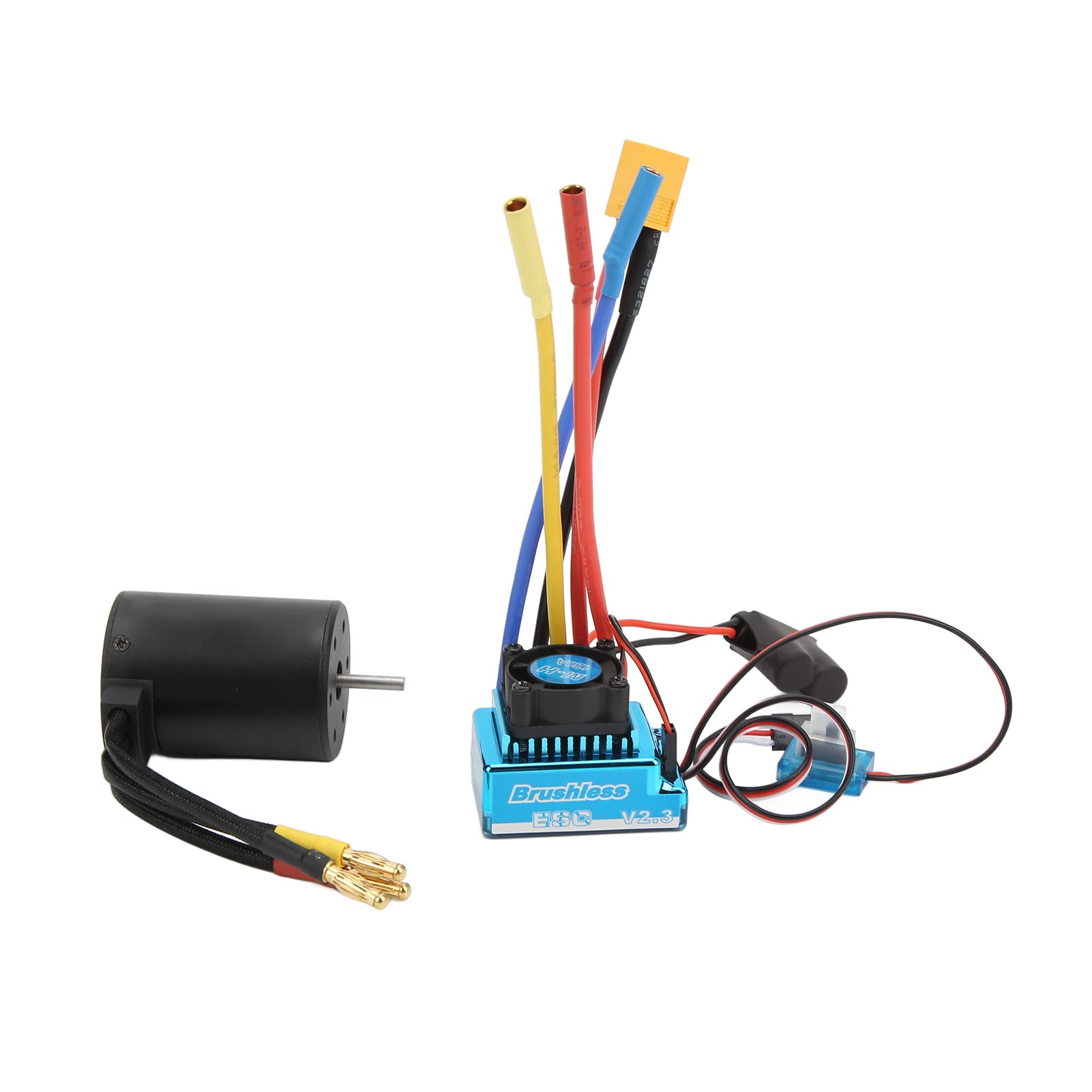 Changor Wodoodporny Silnik Bezszczotkowy 3650 2300KV z 120A ESC do Samochodu RC, 9 Opcji Przyspieszenia, Lekka Konstrukcja, dla Modeli 1/8 1/10