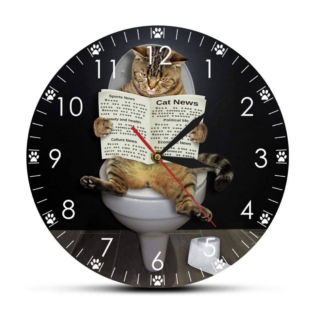 Chaton chat sur toilette bibelot chat miniature et objet déco insolite