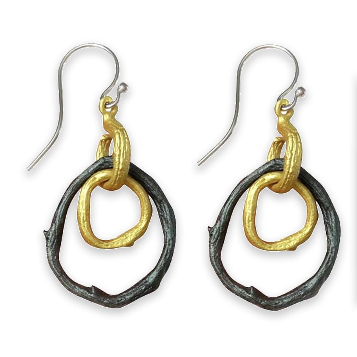 Michael Michaud Driftwood Dangle Earrings #3046, silver