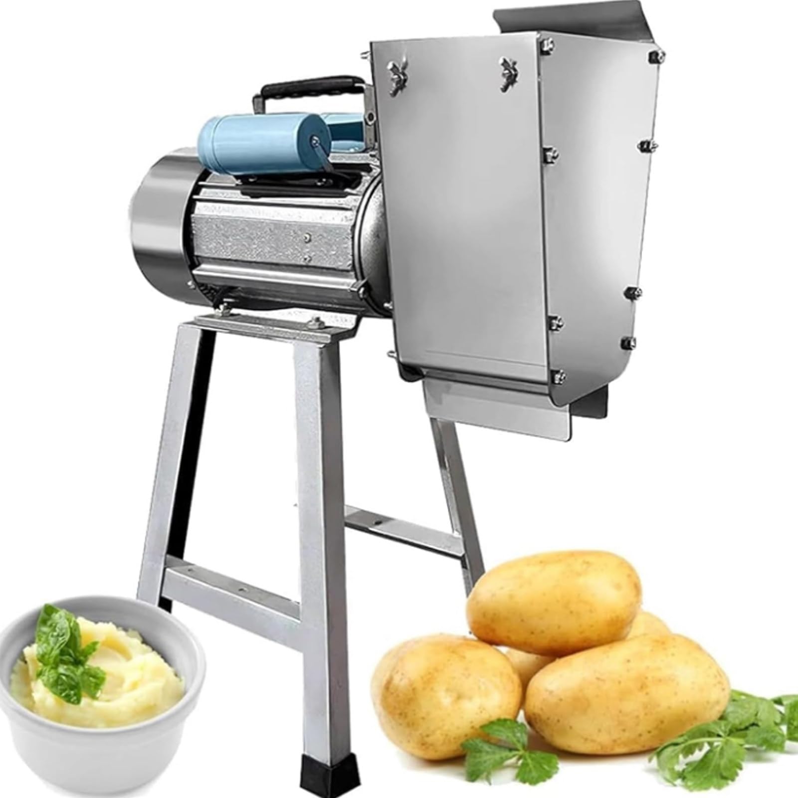 Machacador De Patatas Comercial De Acero Inoxidable, Muela Trituradora De Patatas De 1100 W, Suave, Delicado Y De Buen Sabor, para Ajo, Tomates