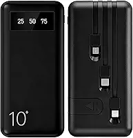 Power Bank 10000mAh Portátil com Carregamento Rápido – Energia Segura e Leve para o Dia a Dia, Design Slim e Compatível com iPhone, Samsung, Xiaomi (Preto)