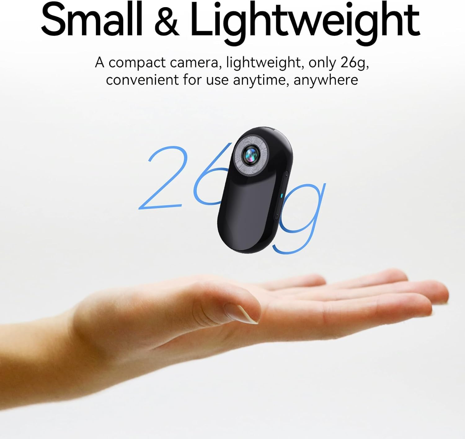Xilecam Mini Action Cam 1080p Telecamera Animali Telecamere Nascoste da Esterno Body Cam e Accessori（Nero Opaco）