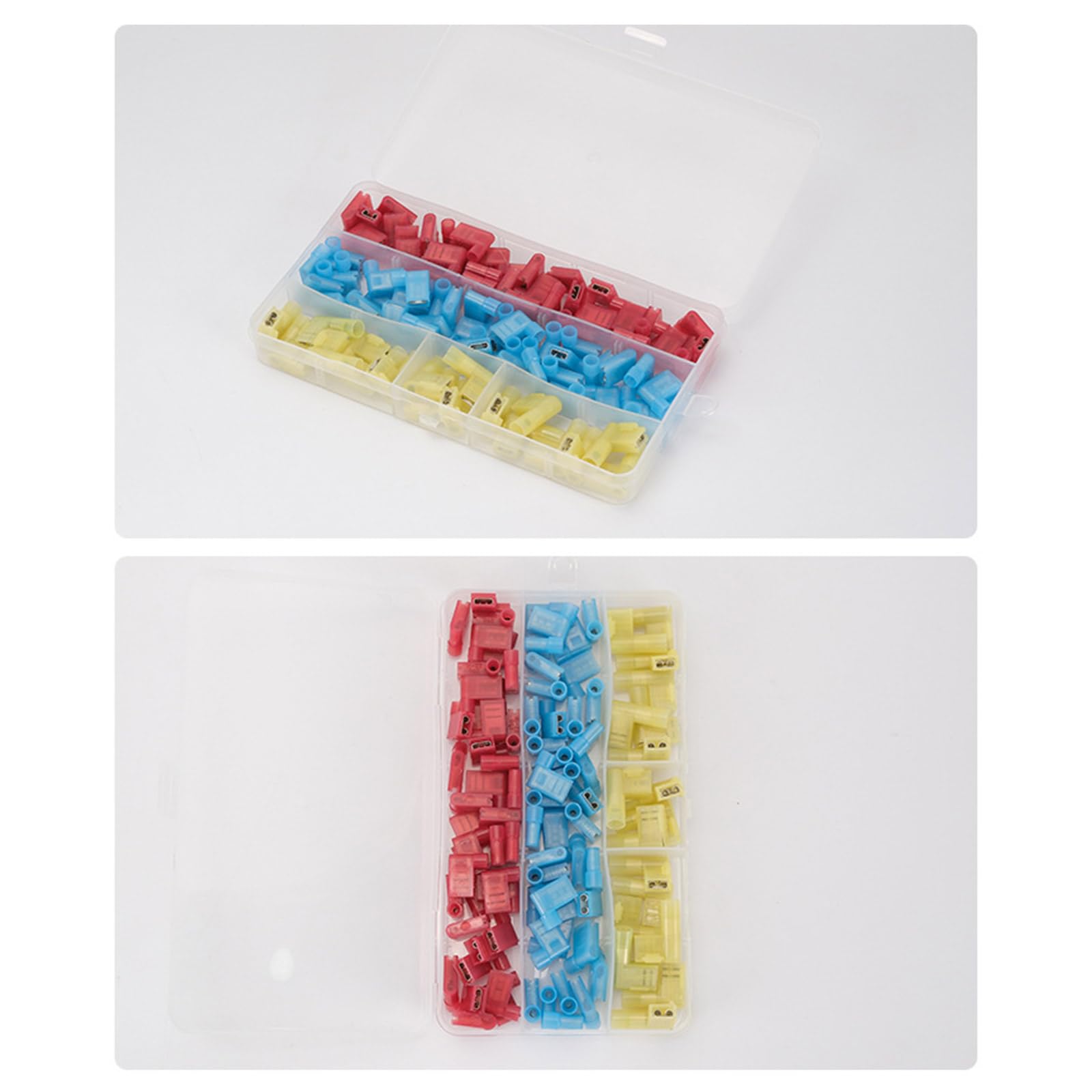 Lot de 80 connecteurs à angle droit avec outil de sertissage pour 22 fils 10 AWG en nylon isolé