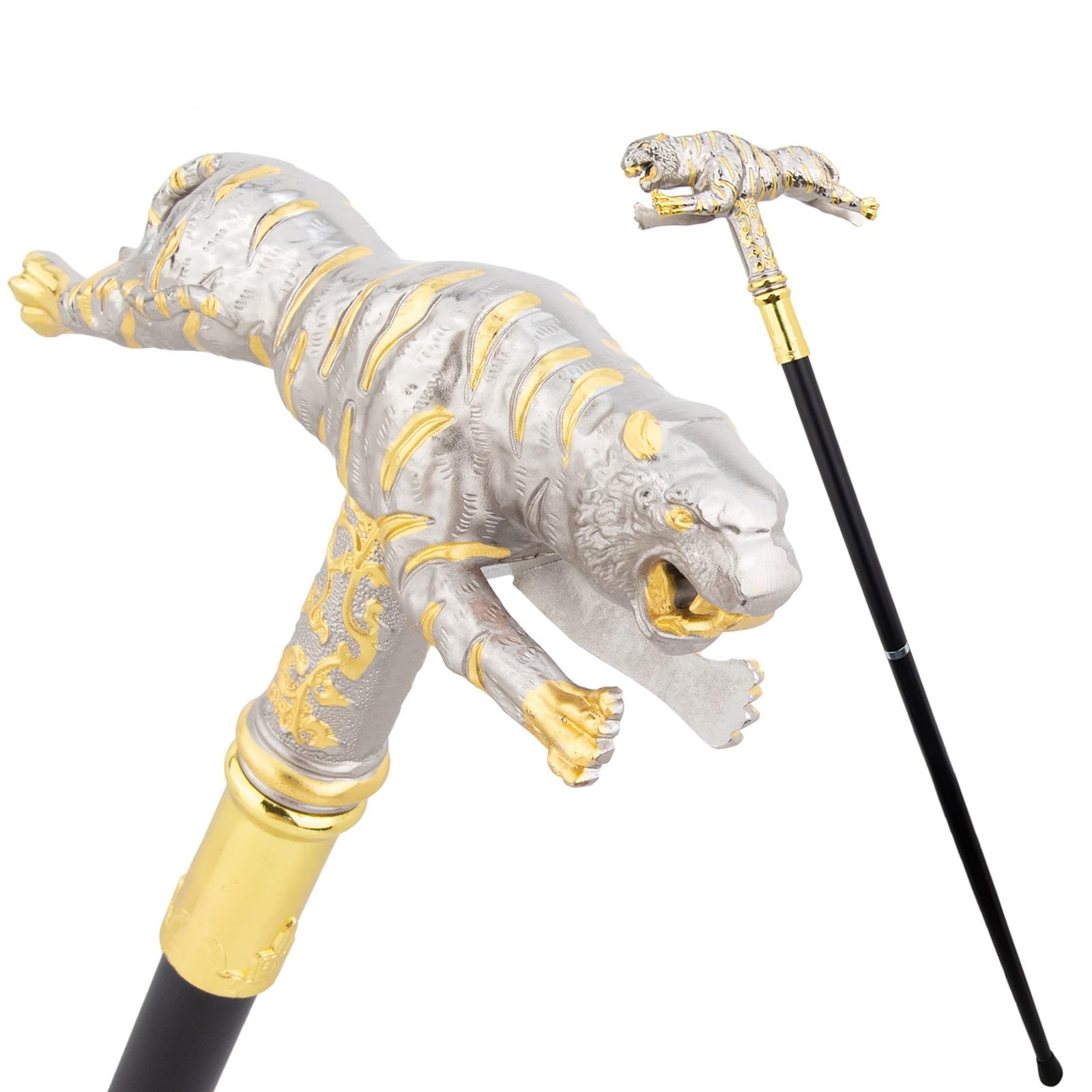 Bastón Platinum Tiger, Bastón de Lujo para Hombre y Mujer Antideslizante Desmontable, para Cosplay yY Fiestas 90 Cm