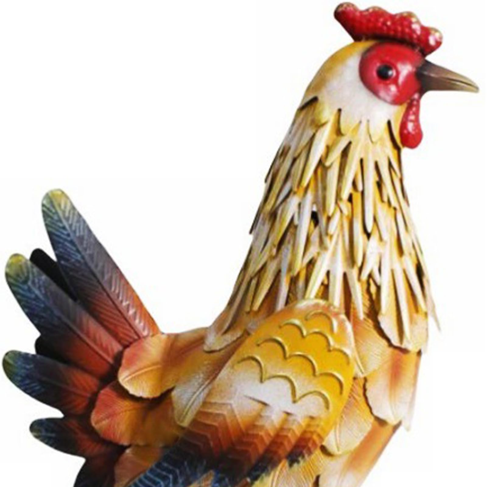 YWLUUOO Grand Chanticleer Yard Decoration Sculpture Strong Iron Building Rural Ranch Deck for Porch Backyard Otherwise Kitchen Metal Rooster Garden Sculpture