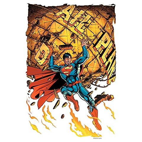 Kismet Decals New 52 Superman Series Officially Licensed Wall Sticker - Easy DIY DC Comics Superman Home Wall Decor Car Truck Hood Door Sticker Decal Art Mural Small Cover