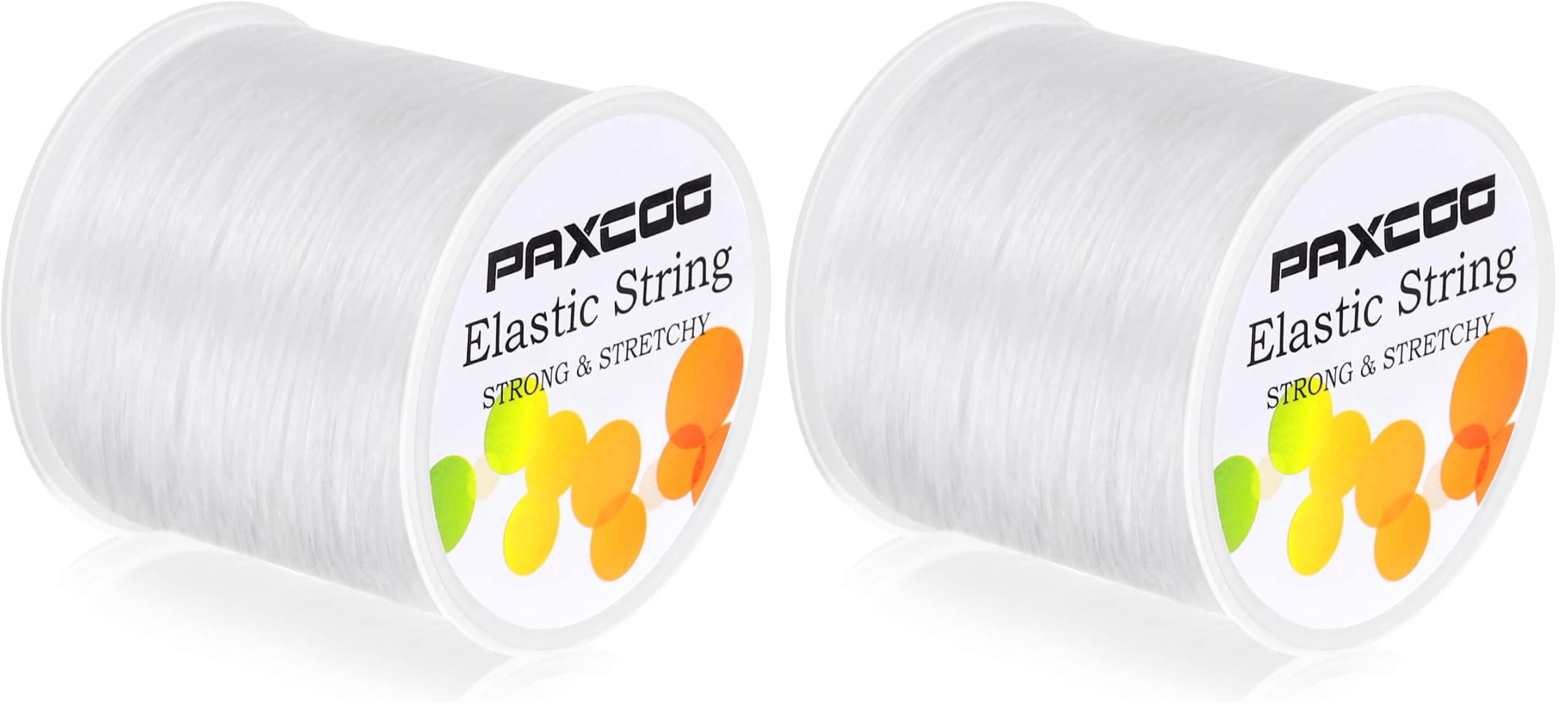 Paxcoo Elastic Bracelet String Cord Stretch Bead Cord for Jewelry Making and Bracelets Making (Pack of 2)