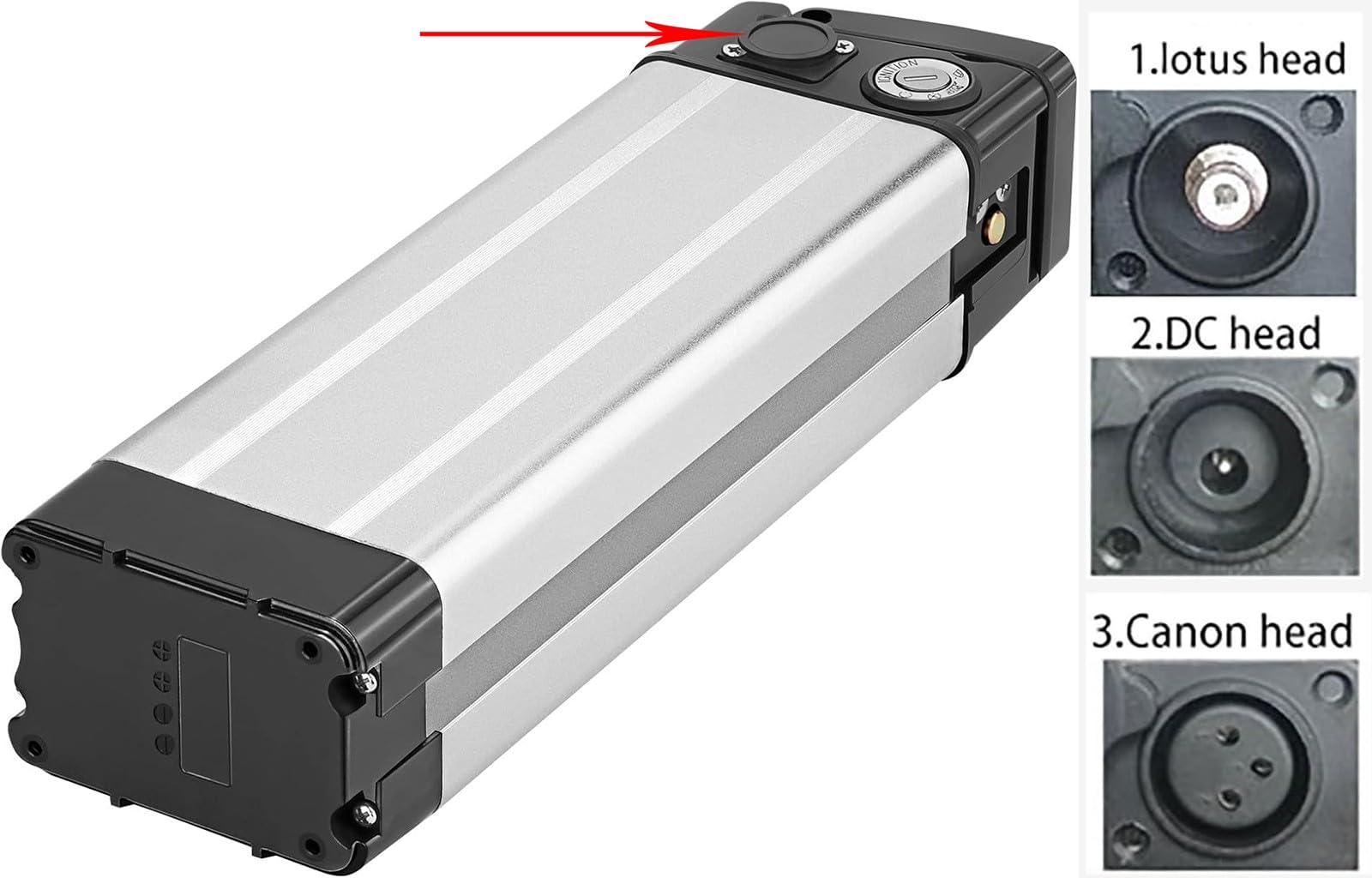 Batteria Per Bici Elettrica Da 36V Con Caricabatteria, Batteria Di Ricambio Rimovibile Per Bici Elettrica Pieghevole 36V 10Ah 15Ah 20Ah Per Motore 250W 200W 3,36V 10Ah