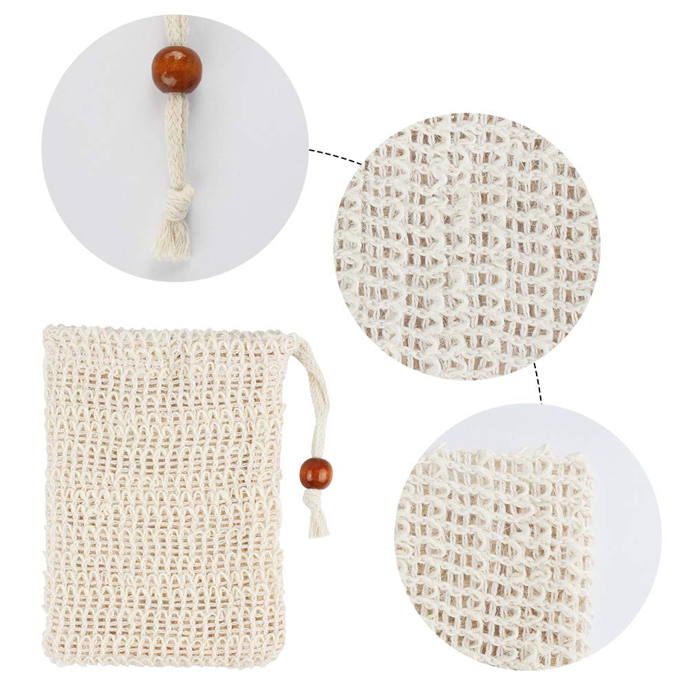 Bolsas de Jabón Natural de Sistal para Ducha - Exfoliación y Masaje - 10 Piezas
