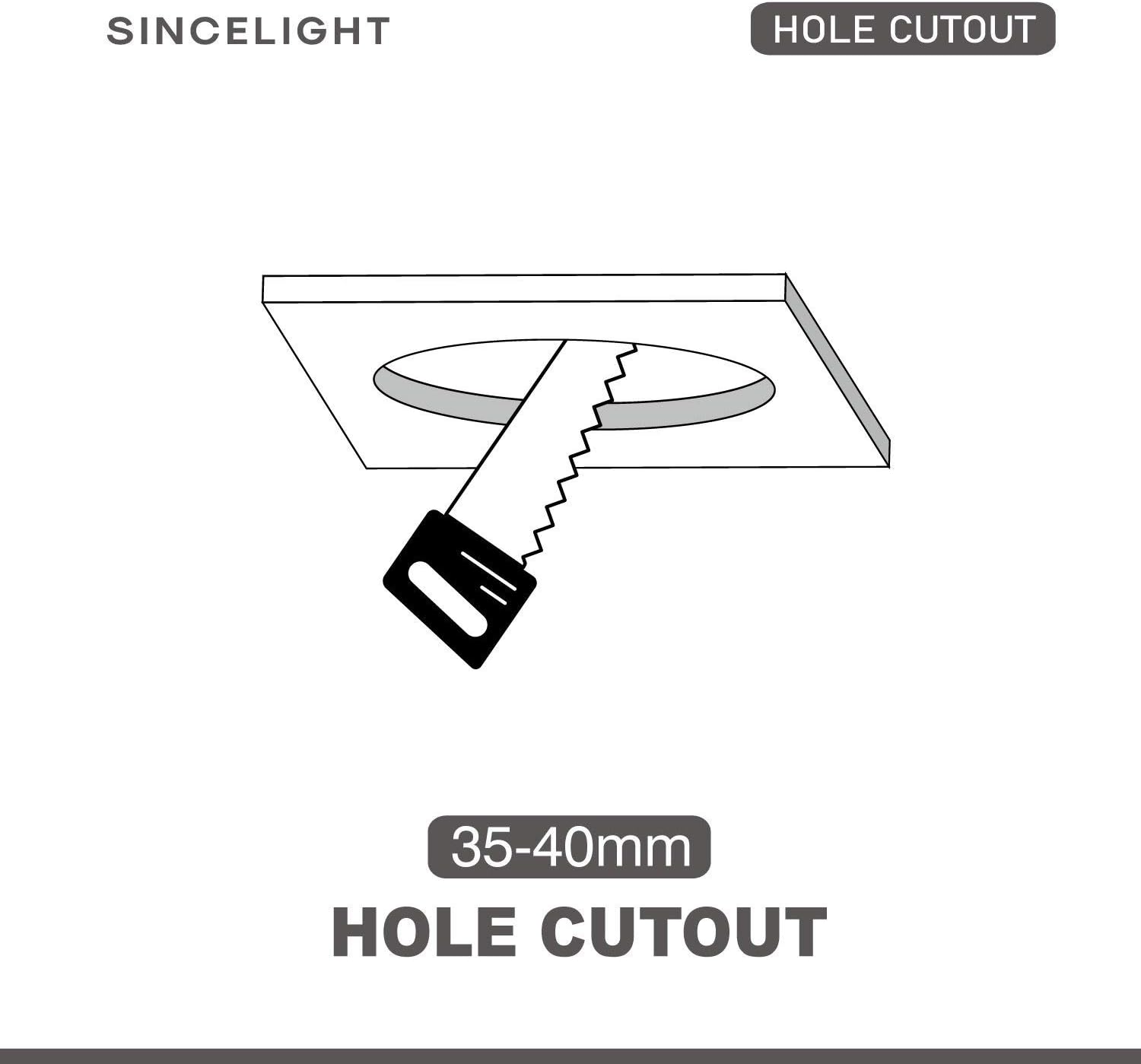 SINCELIGHT MINI Recessed Spotlight,Small Downlight for 35-40mm Ceiling Hole,Cabinet,Showcase - Image 3