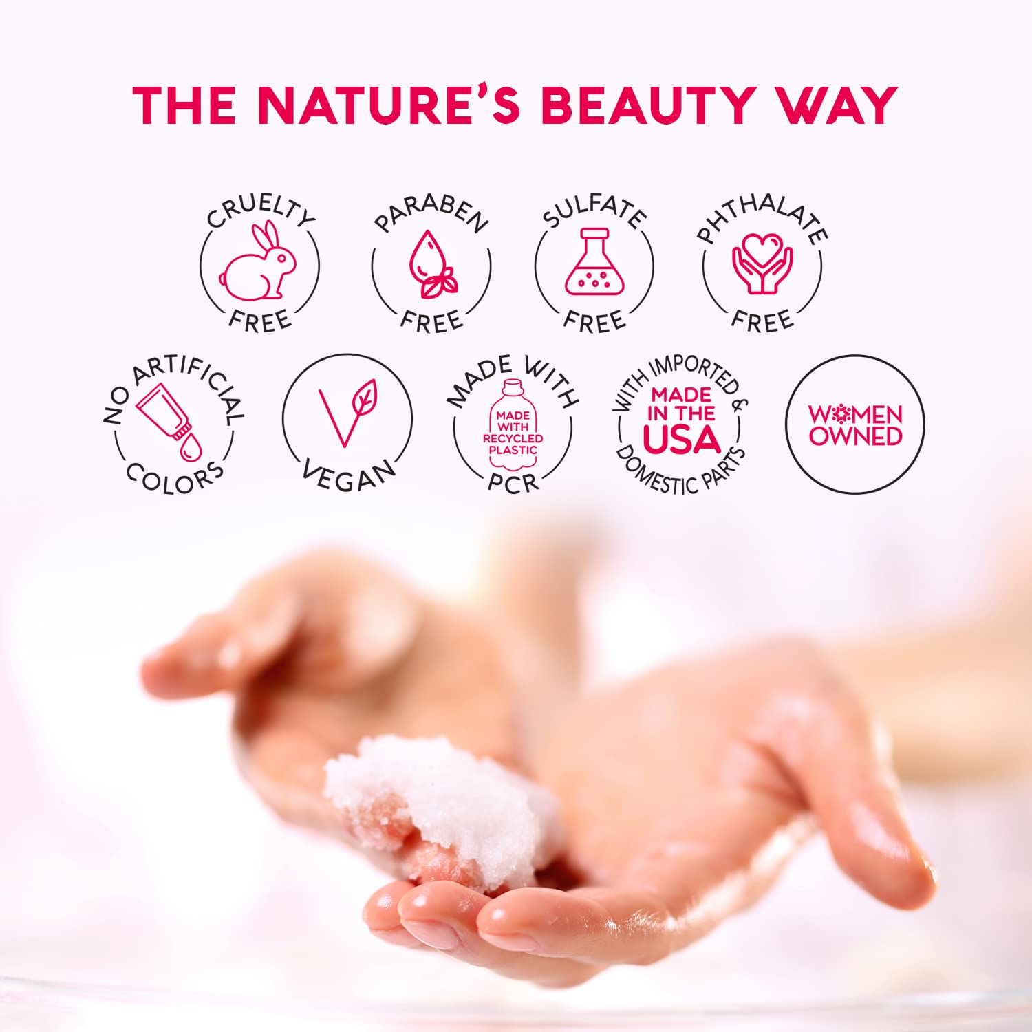 Nature's Beauty Sugar Body Scrub with Shea Butter and Nourishing Oils