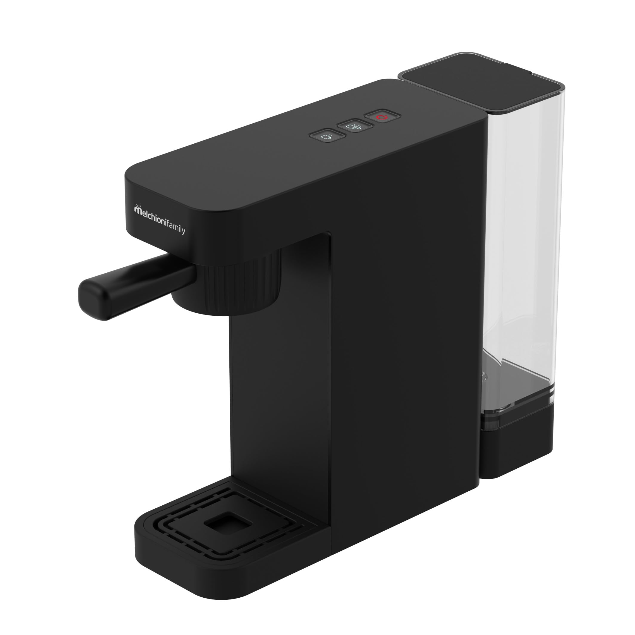 Melchioni Sublime - Macchina del Caffè 3 in 1 - Compatibile con Capsule Nespresso, Dolce Gusto e Caffè Macinato - Pompa 20 Bar - 1450W - Serbatoio 0,6L - Caffè Lungo e Corto (Nero)