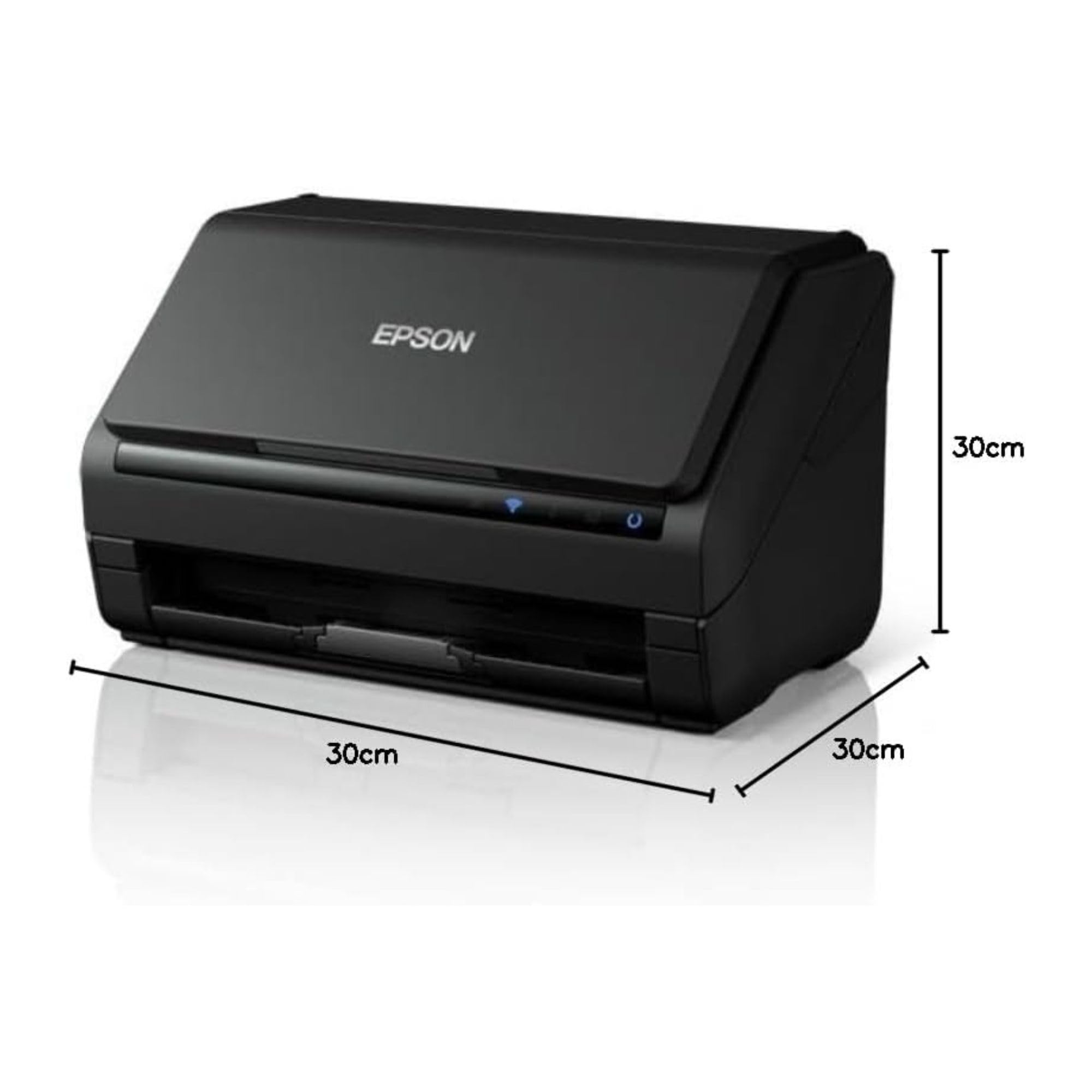 Epson WorkForce ES-500WII, Scanner A4 WiFi Fronte/Retro ad Alta Velocità su Smartphone, Tablet, PC o Mac, Duplex Automatico e ADF, Funzioni Automatiche di Ritaglio e Rimozione di Pagine Bianche/Sfondi