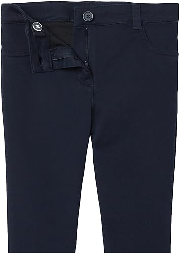 Miniatura 3 de Nautica Pantalones ajustados de sarga para niñas pequeñas, material elástico cómodo, resistente a las arrugas y a la decoloración