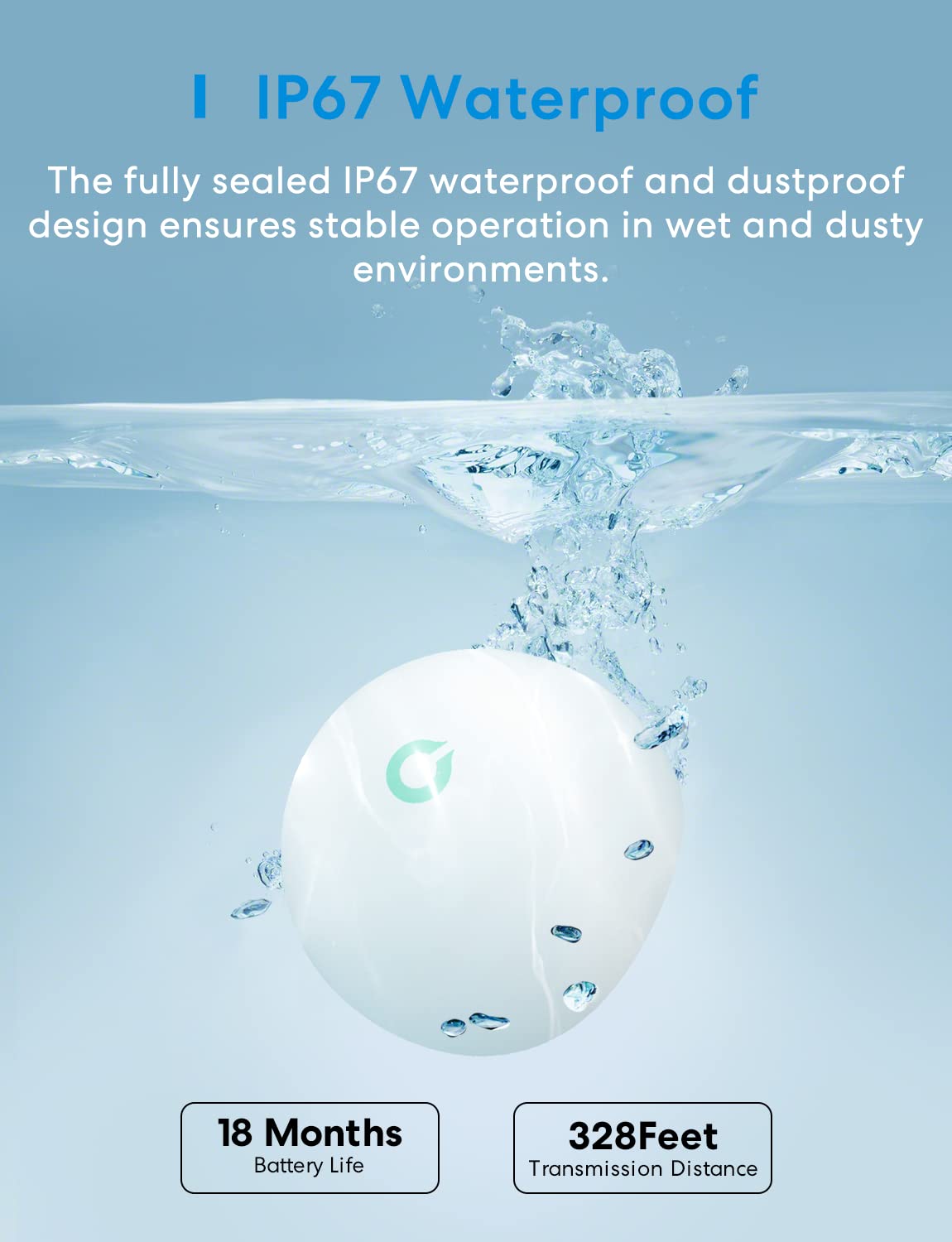 Détecteur de Fuite d'Eau Intelligent, Détecteur d'Indondation Compatible avec Apple HomeKit et SmartThings, Capteur d'Eau IP67 avec Surveillance à Distance et Notifications d'Appli, Lot de 3 avec Hub