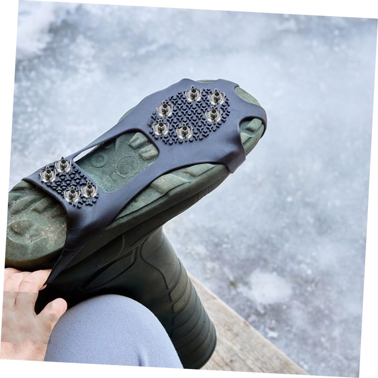 Cramponi da Scarpa Antiscivolo 100 Pezzi in Acciaio Inox Argento | Punte di Ricambio, per Suole e Stivali, Uso su Superfici Ghiacciate, Adatti ad Attività All'aperto
