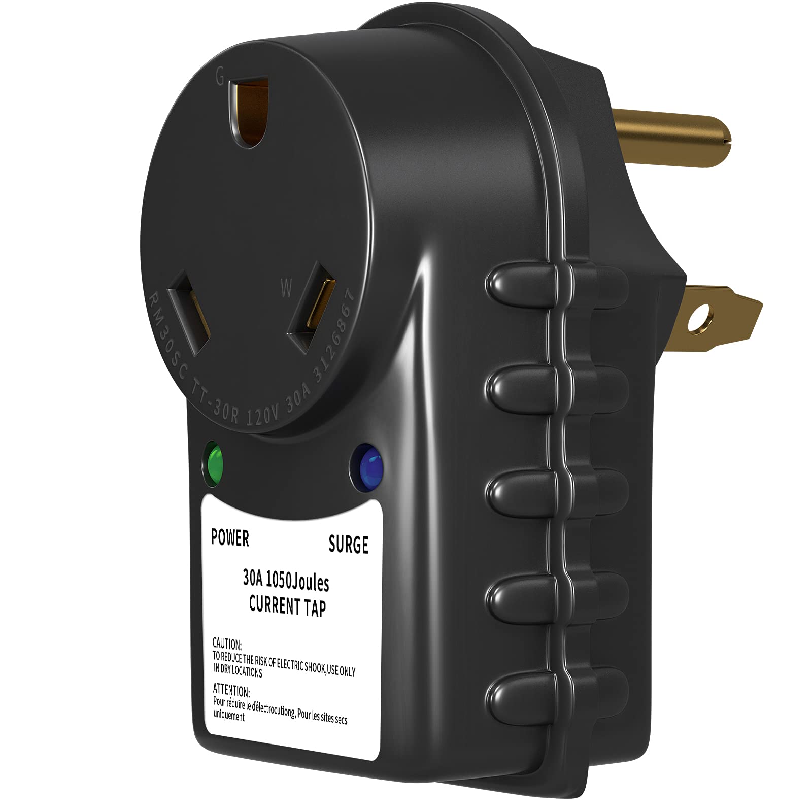Amazon.com: RVMATE 30 Amp RV Surge Protector Adapter, 1050 Joules, 22500A  max Spike, 125 Volt, ETL Listed, 30 Amp Plug to 30 Amp Receptacle Adapter  with LED Light Indicator for RV Trailer Camper. : Automotive