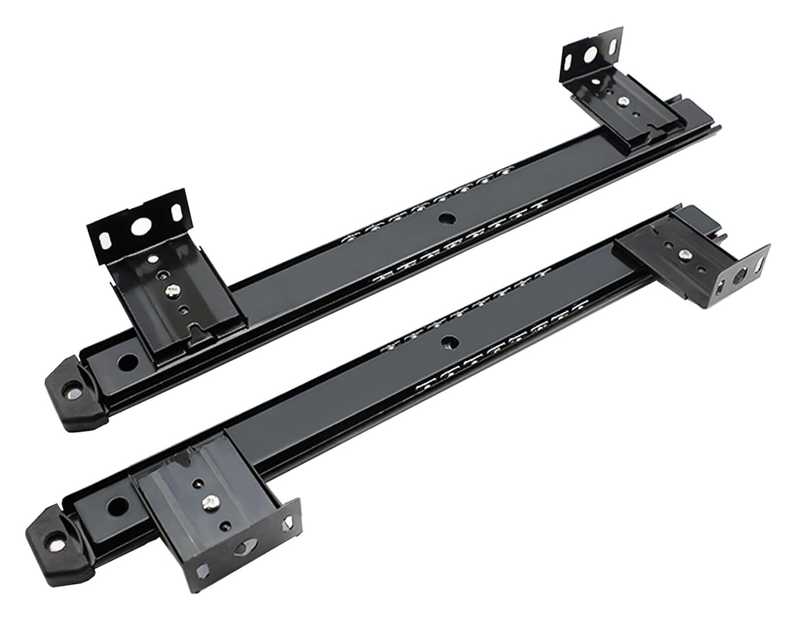 Guías metálicas para cajones negros W35mm con sistema de rodamiento de bolas
