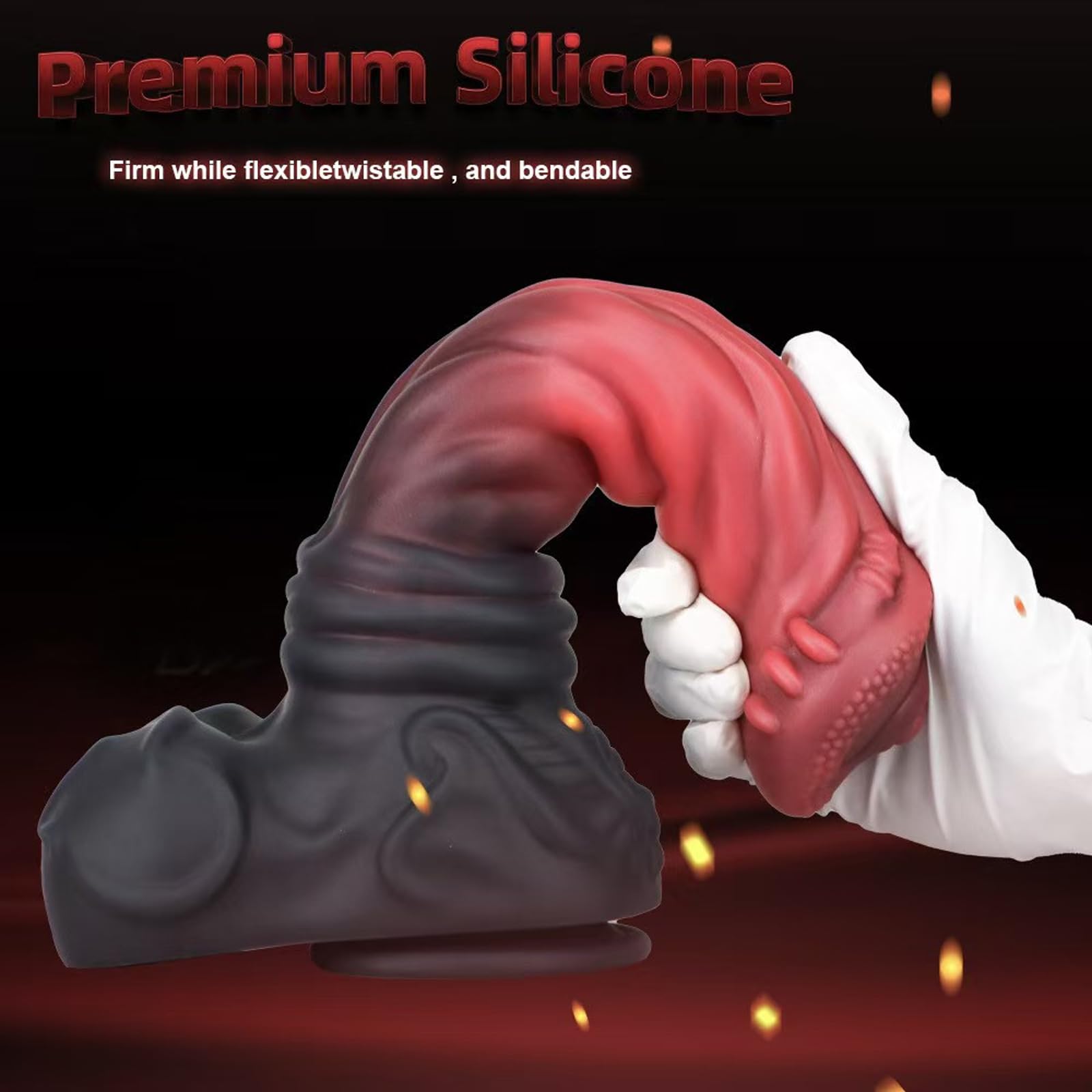 AMAZBEE Dildo extra large per uomini e donne Dildo anale realistico a forma di cavallo con potente ventosa Plug vaginale in silicone Massaggiatore prostatico Sex toy per adulti (XL,1)