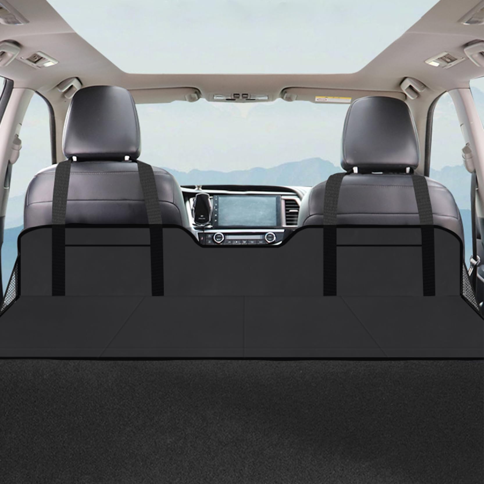 Lit de voiture banquette arrière, lit pour la voiture, matelas de lit de voiture non inflatable, matelas de lit de voiture pliant, matelas de camping portable avec fonction de rangement, matelas de v