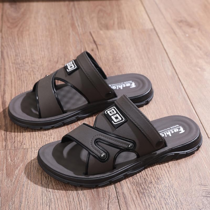 Men's sandals, breathable, anti-slip and durable, suitable for beach and outdoor casual wear.3