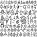 84 Pieces Halloween Pendants Halloween Charm Antique Silver Pendants Halloween Jewelry Making Accessory for DIY Necklace Bracelet