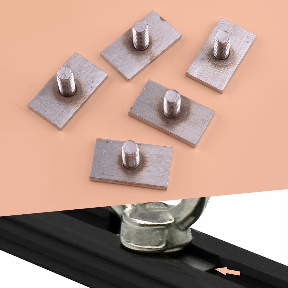2 Boulons En T 16mm Pour Galerie De Toit - M8 Acier Inox - Compatible Thule Yakima