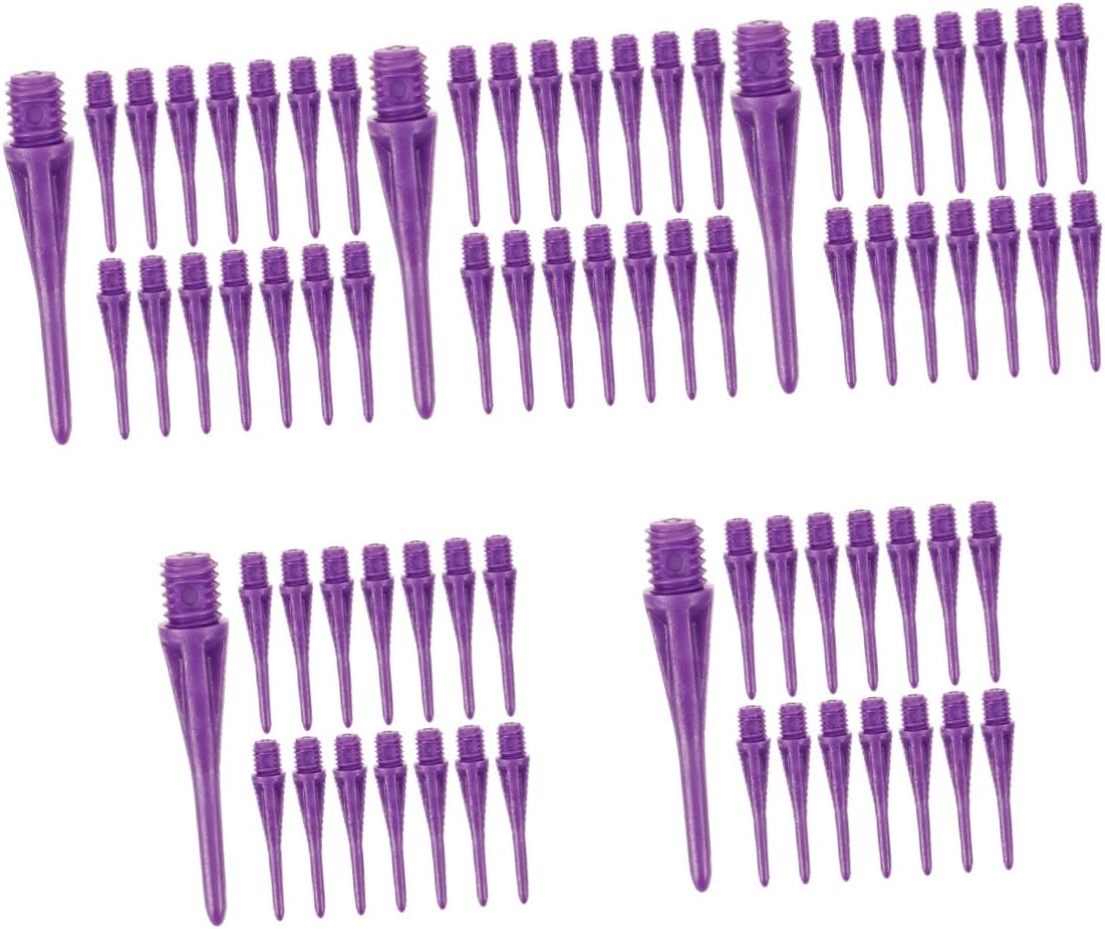 Milisten 250 Pcs Soft Dart Head Dart Tips Dart Points for Replacement Practical Dart Needles Dart Points Needle Practical Soft Dart Points Dart Points for Outdoor Darts Accessories, Purplex5pcs