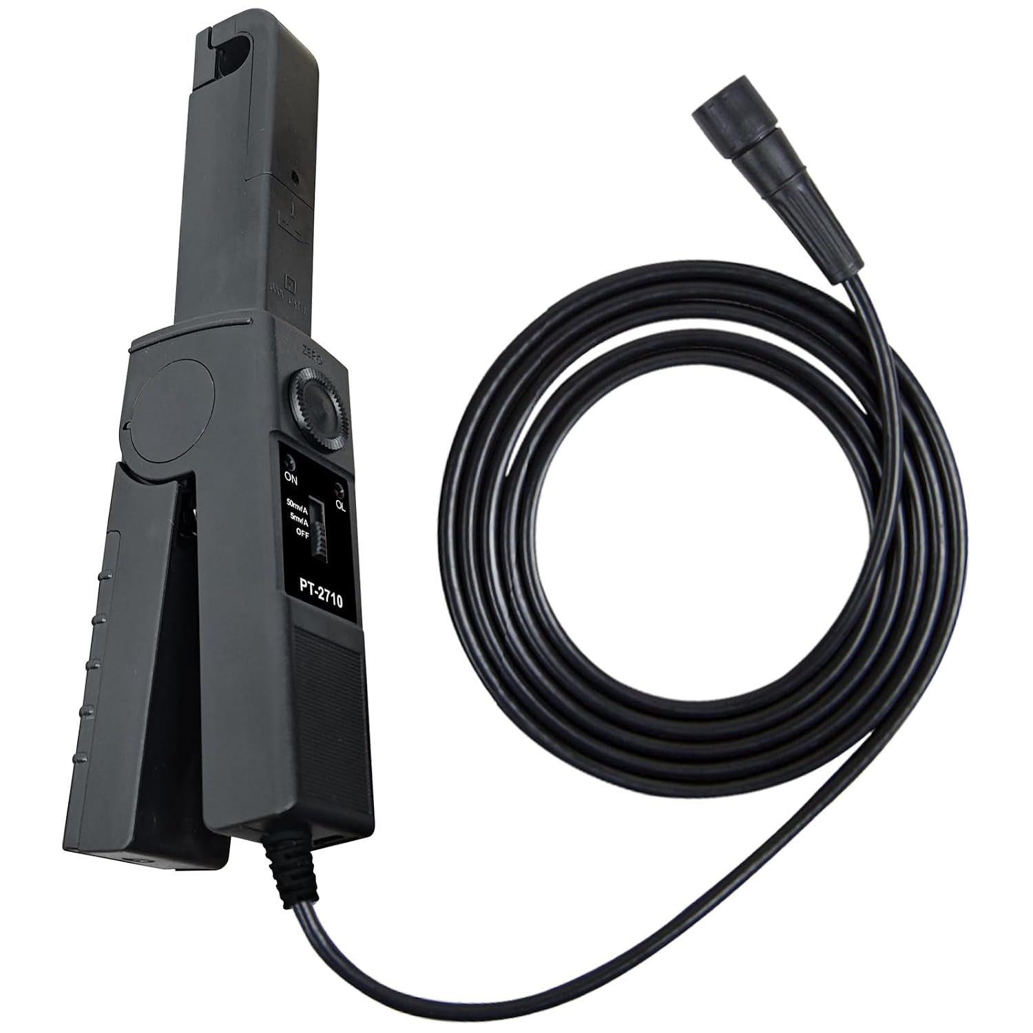 PINTECH AC/DC Current Clamp Probe for Oscilloscope 100kHz Bandwidth, 0.05A-10A, 10A-100A Test Range, Current Probe with BNC Connector, PT-710