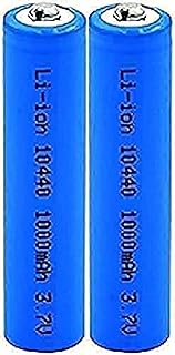 RIAD aa Rechargeable batteryHigh Capacity Battery3.7v Volt 1000mah 10440 Ion Li-Ion Batteries Replacement Cells for Electric Shavers,2pcs