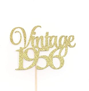Atelier Elegance Vintage 1956 Cake Topper, 65th Birthday Cake Topper, 65th Anniversary Topper, 65