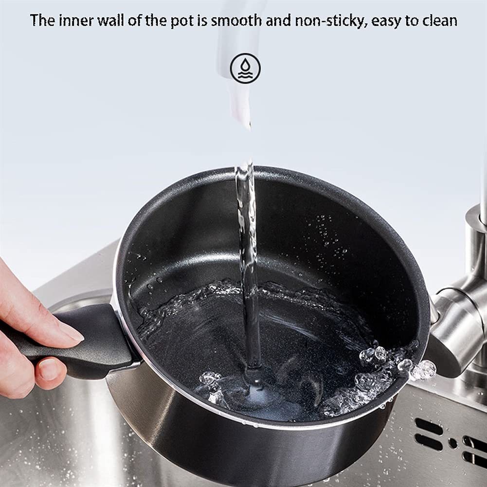 Padella Antiaderente POT Cucina Nonstick Casseruola in vetro coperchio -Multifurpose uso per la casa cucina o ristorante casseruola (grigio-nero) per tutti i tipi di cottura